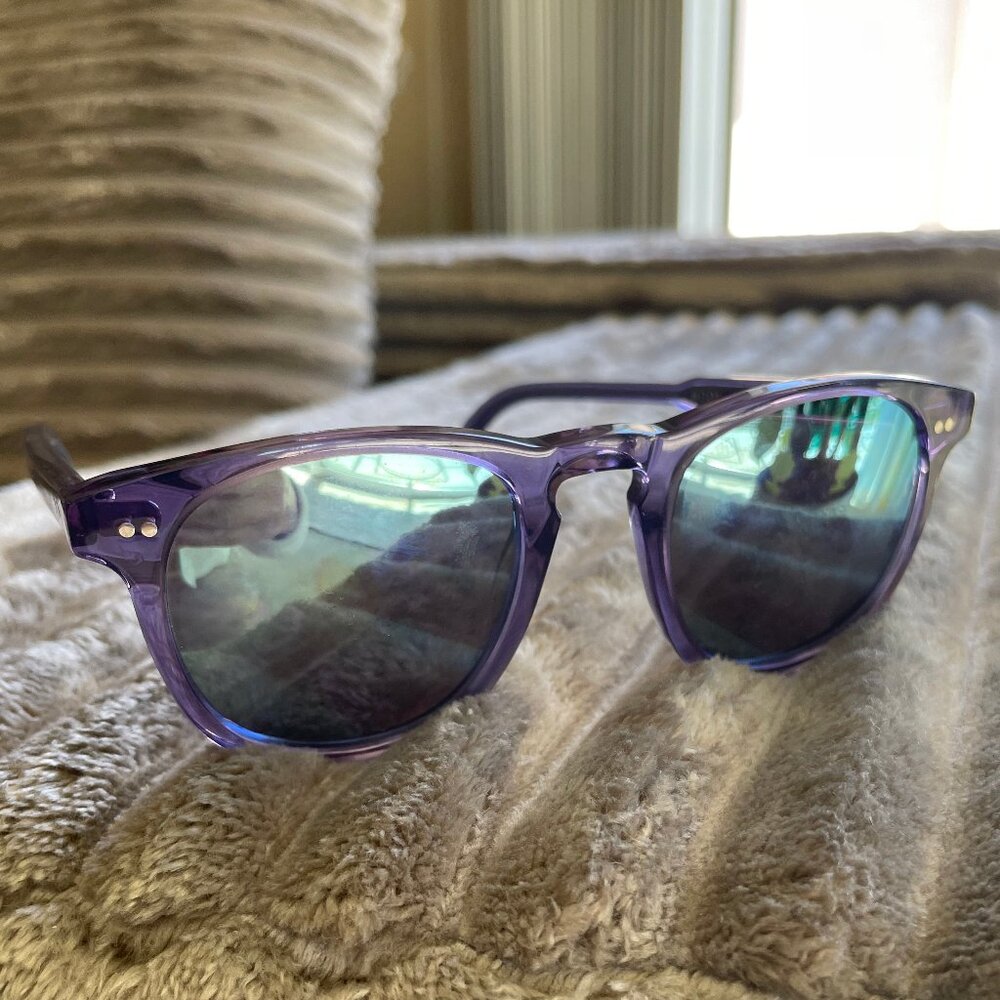 GORGEOUS Mirrored 'Chimi' Sunglasses in Acai #001 (translucent blue)